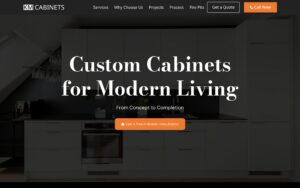 KM Cabinets custom cabinetry website