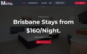 Moorooka Motel website, designed by Superuser