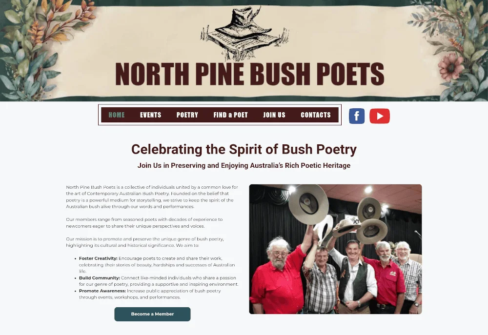 North Pine Bush Poets website home page