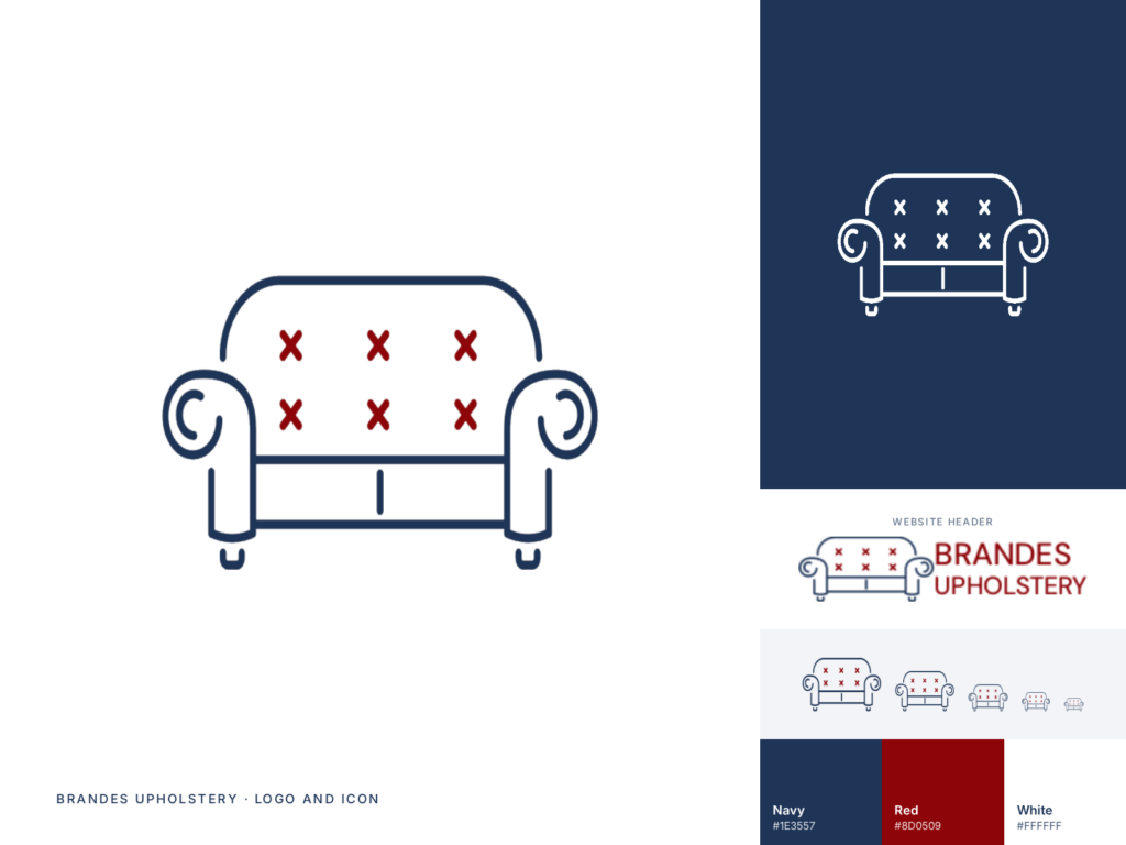 Brandes Upholstery: Logo and icon