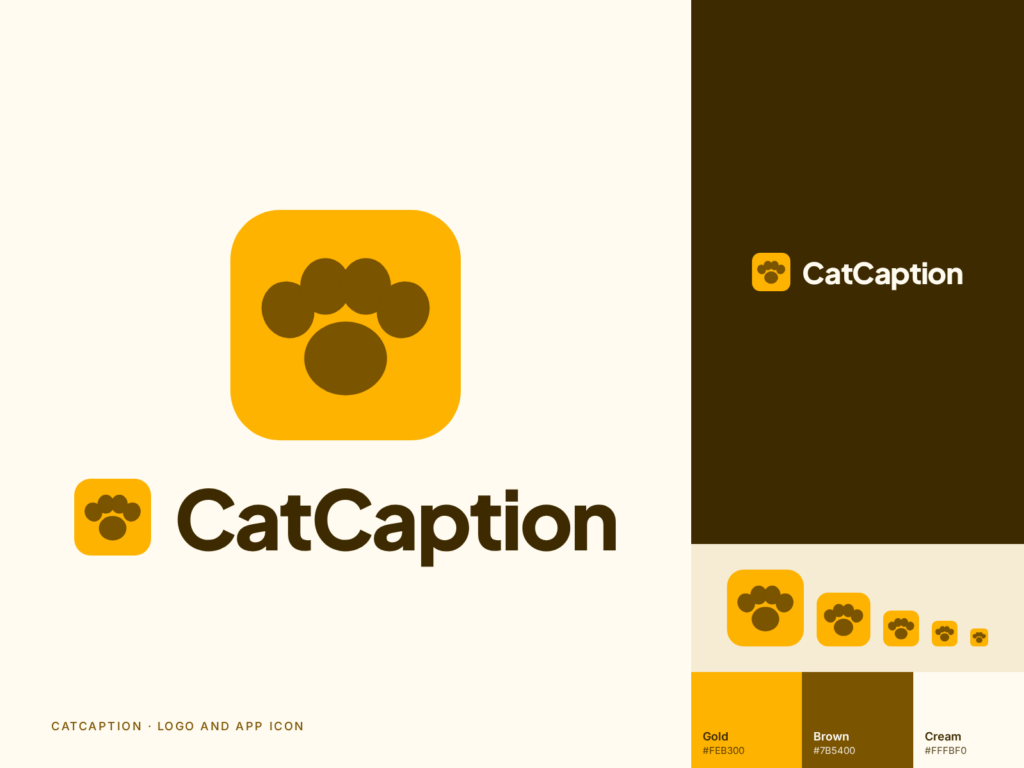 Cat Caption: Logo and app icon
