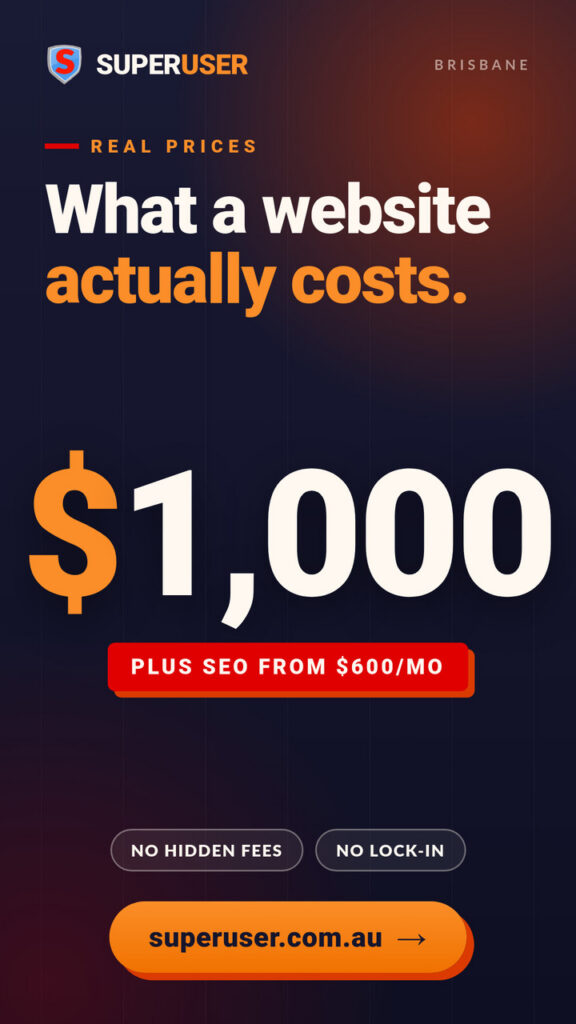 Superuser Web Design: What a website actually costs.