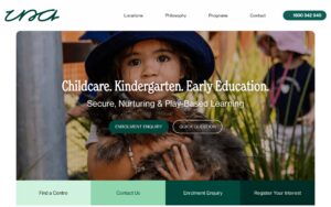 Una Kids childcare website